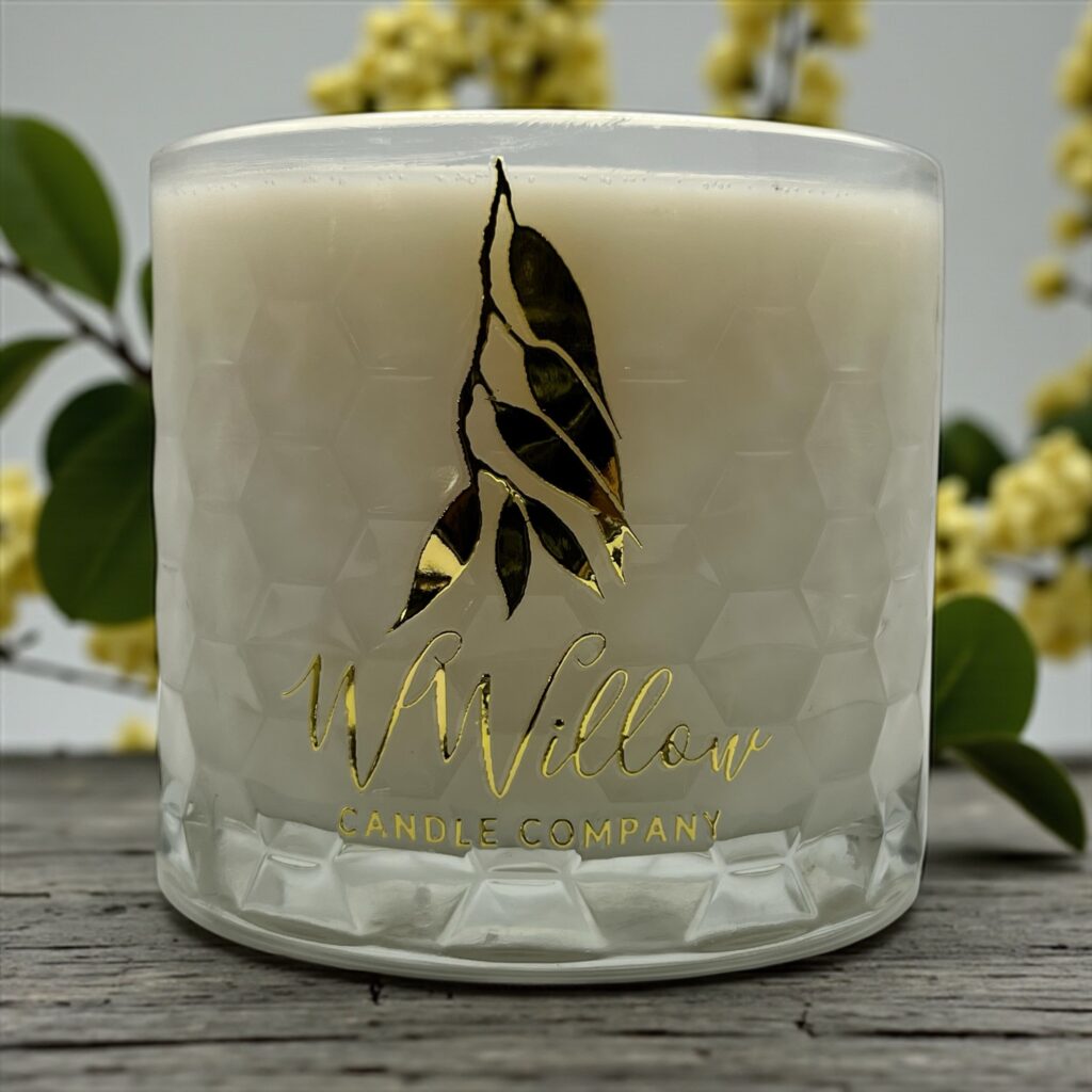 CANDLE OF THE MONTH - WILD HONEYSUCKLE in our beautiful Honeycomb Vessel (13.5 oz)